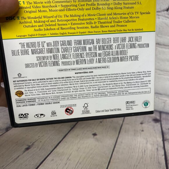 The Wizard of Oz DVD 70th Anniversary 2-Disc Special Edition Movie Classic - Picture 4 of 7